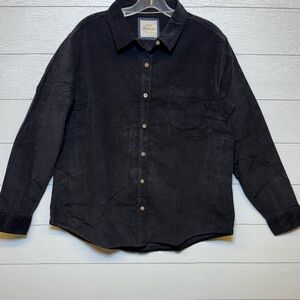 Jachs Black Long Sleeve Buttoned Down Shirt 97% cotton Size XL